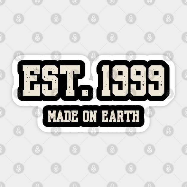 1999 Birthday Vintage Varsity Sticker by Stylecombinator